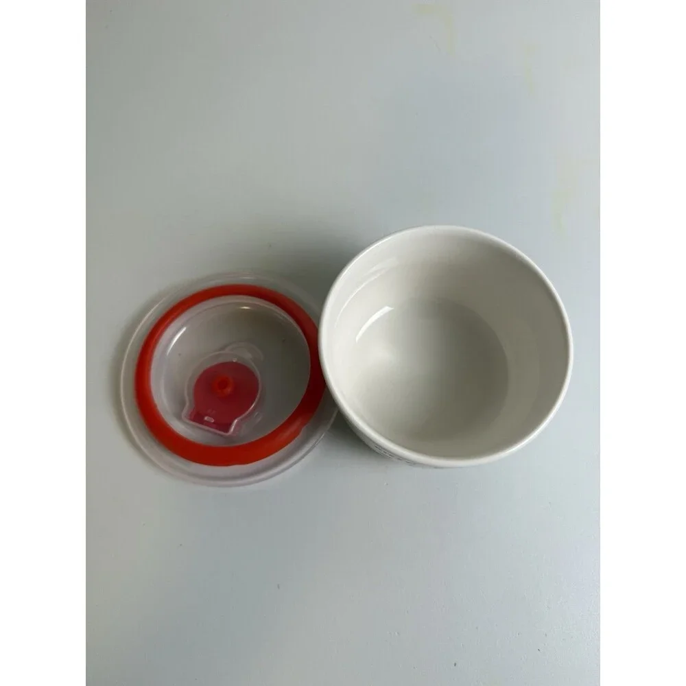 Hello Kitty Ceramic Snack Bowl with Lid Cute Sanrio Small Food Storage Bento Box